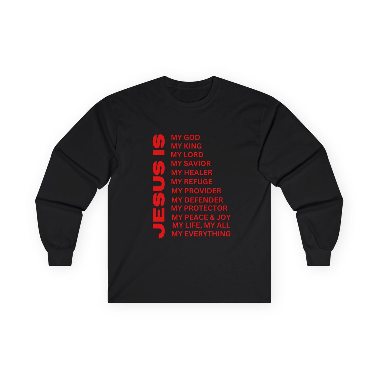 Christian JESUS IS Long Sleeve - Red
