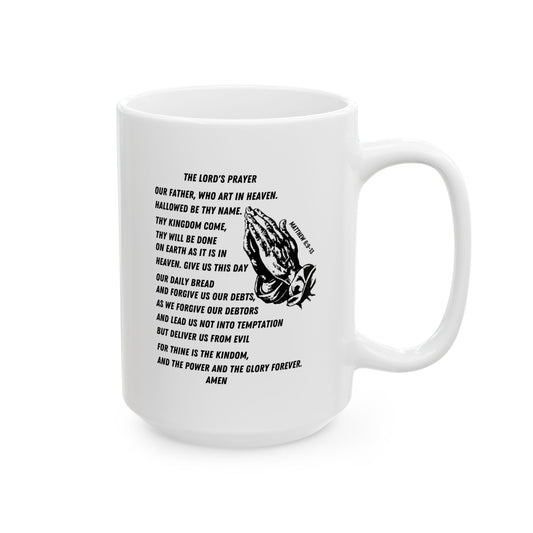 The Lord's Prayer White Coffee Mug (11oz/15oz)