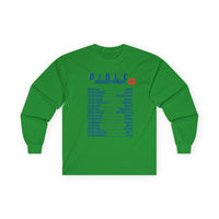 Bible Emergency Numbers Long Sleeve Tee - Blue
