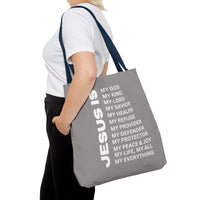 Christian JESUS IS Tote Bag - Grey