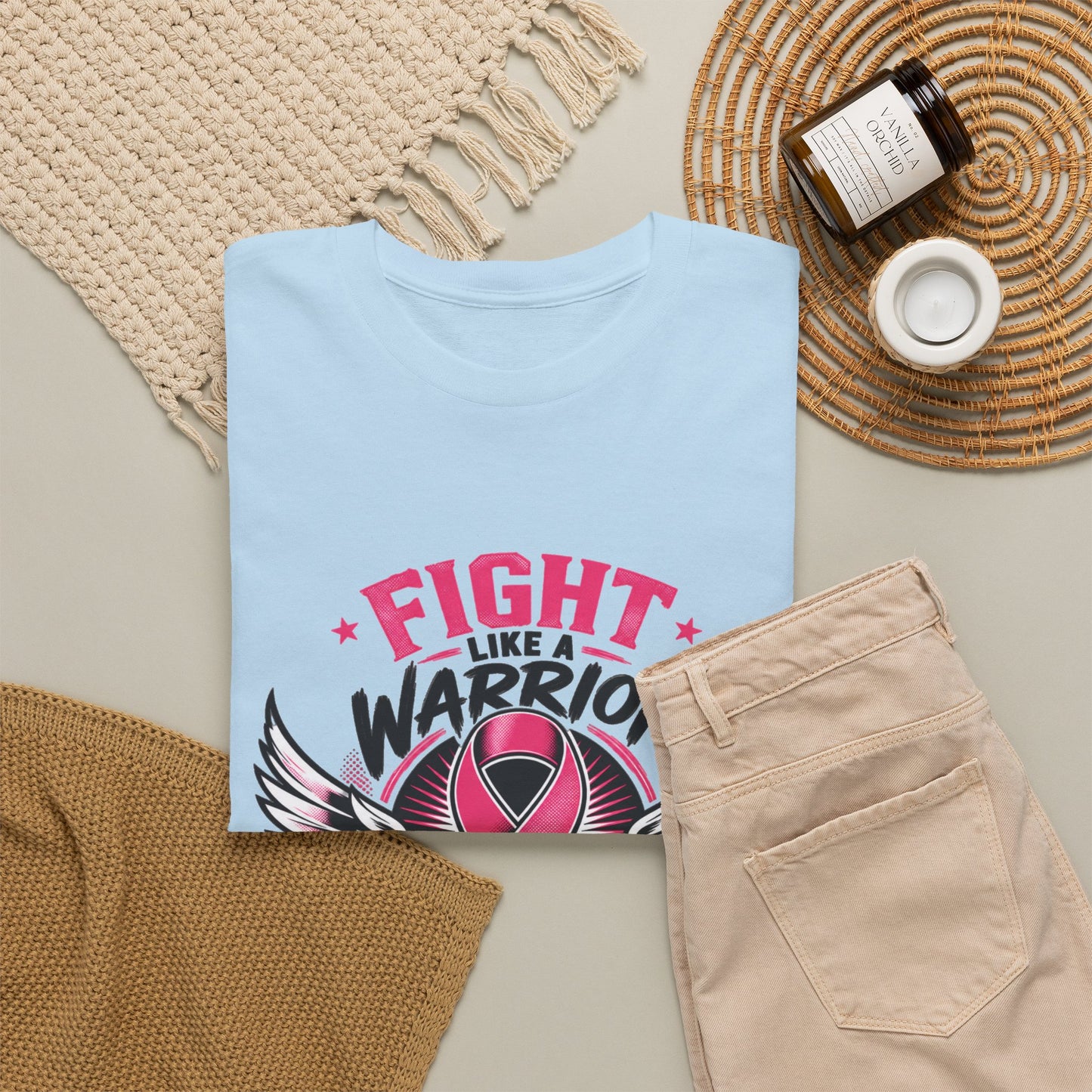 Fight Like a Warrior, Survive Like a Champion Breast Cancer Awareness T-Shirt