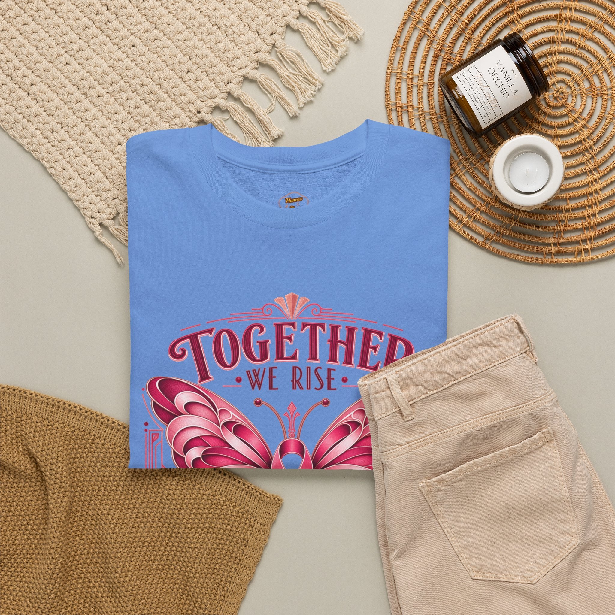 Together We Rise Breast Cancer Awareness T-Shirt — Fight Hope Cure Tee