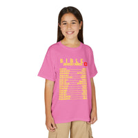 Bible Emergency Numbers Youth T-Shirt — Yellow