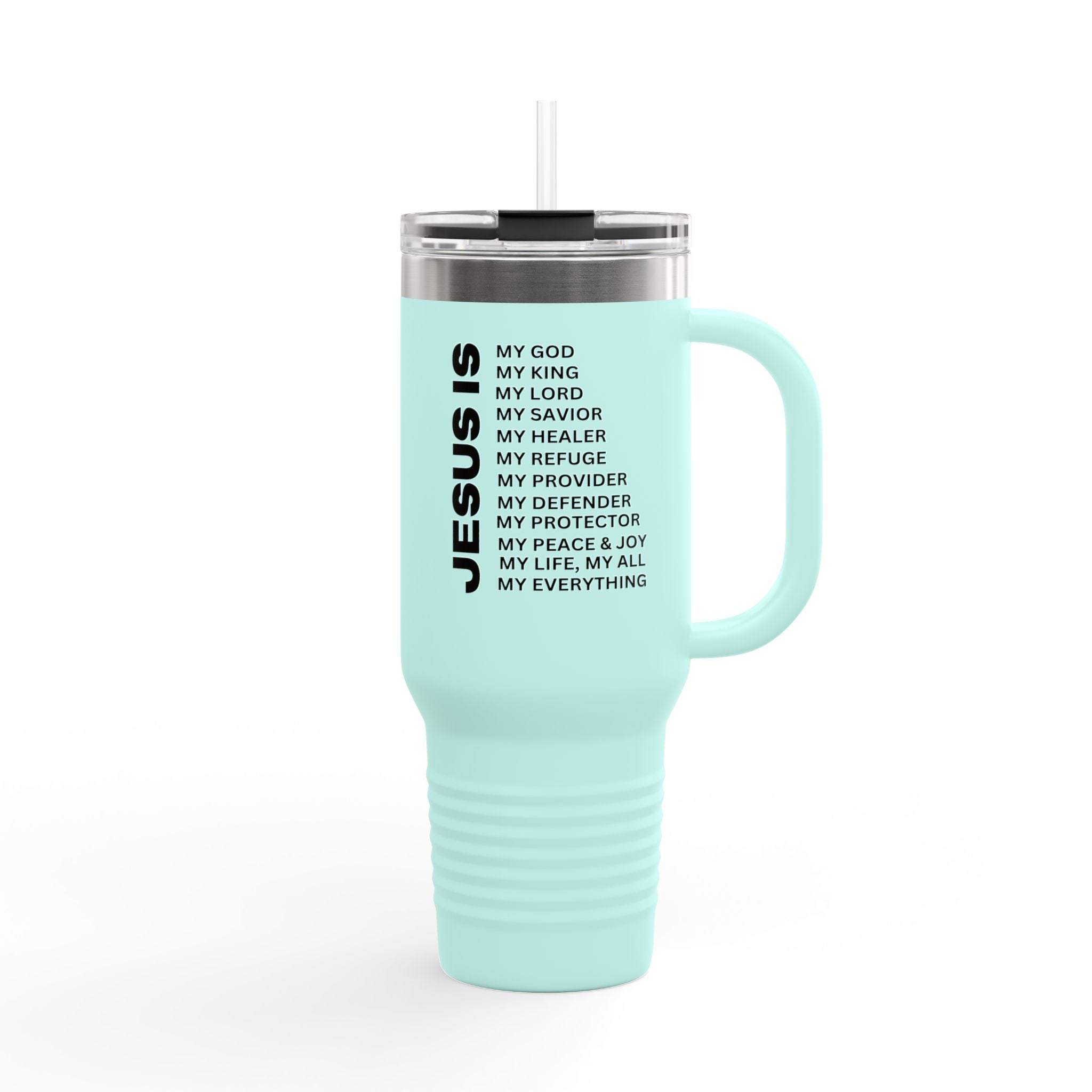 Christian JESUS IS Insulated Travel Mug, 40oz Black