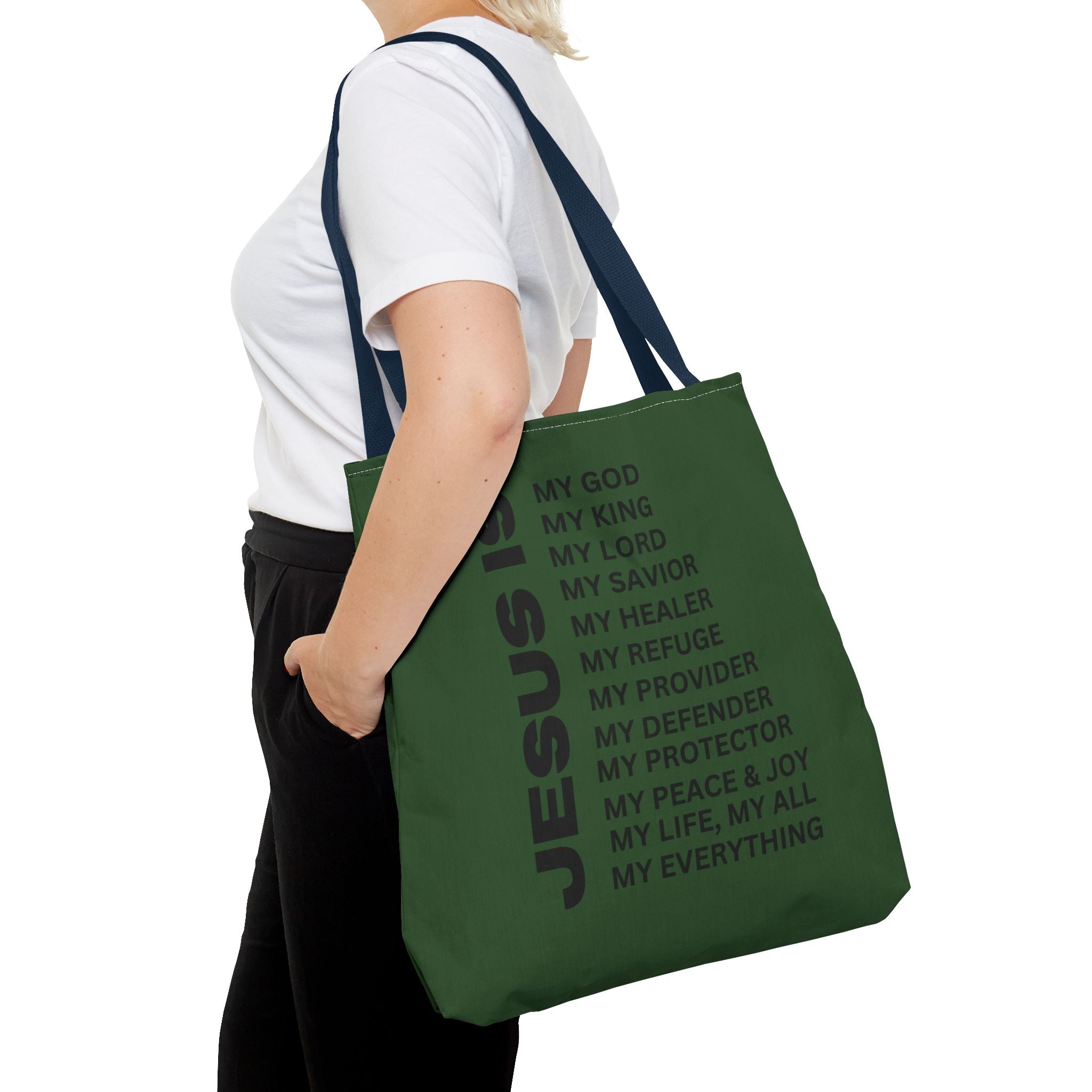 Christian JESUS IS Tote Bag - Green