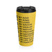Christian JESUS IS Yellow Stainless Steel Travel Mug - Blk