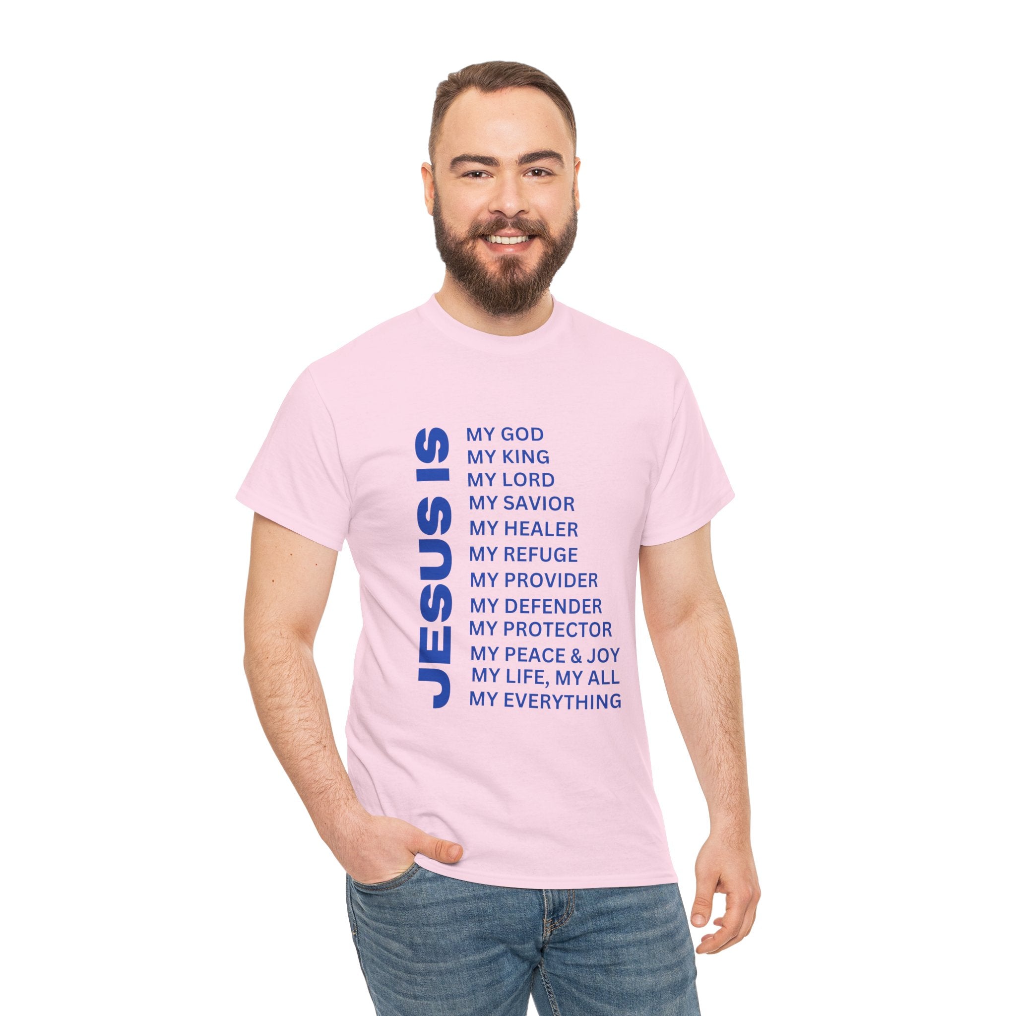 Christian JESUS IS T-Shirt - Blue