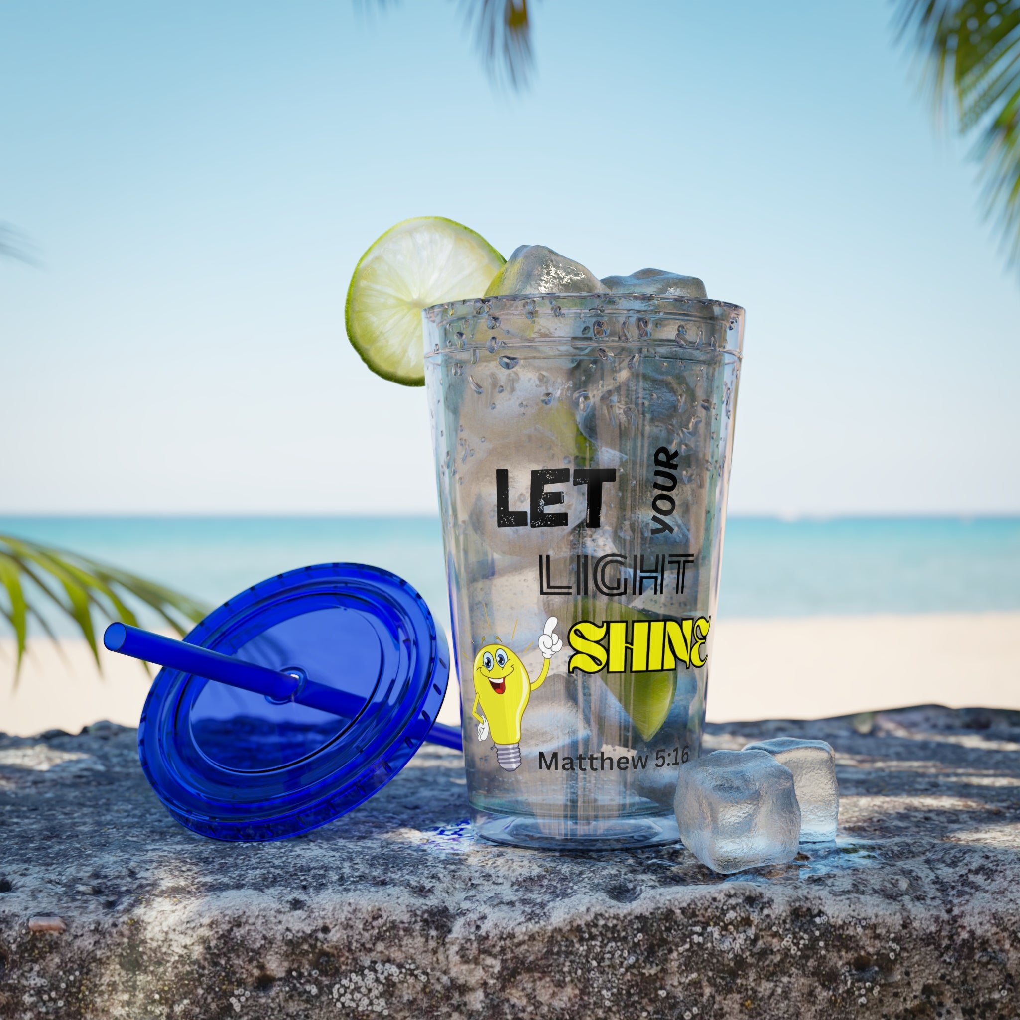 Let Your Light Shine 16oz Tumbler With Straw