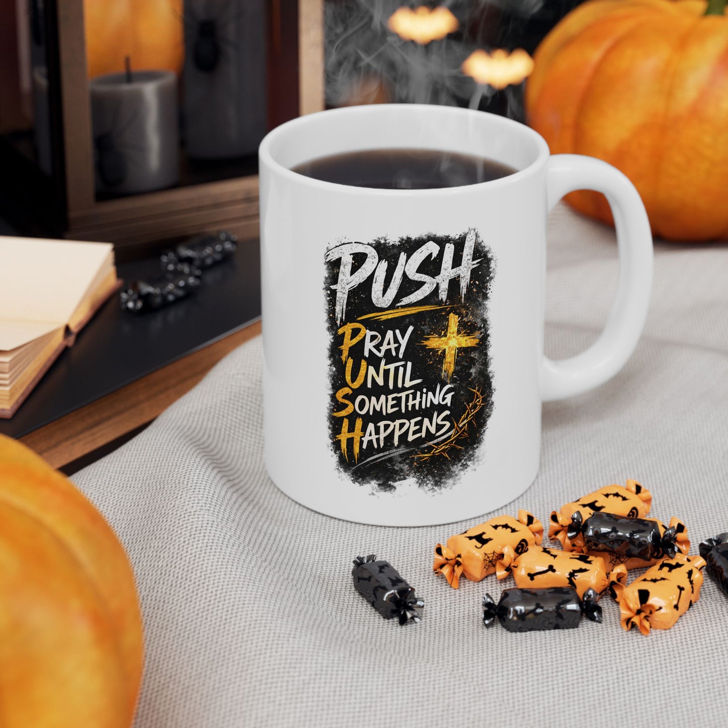 Push White Coffee Mug (11oz/15oz)