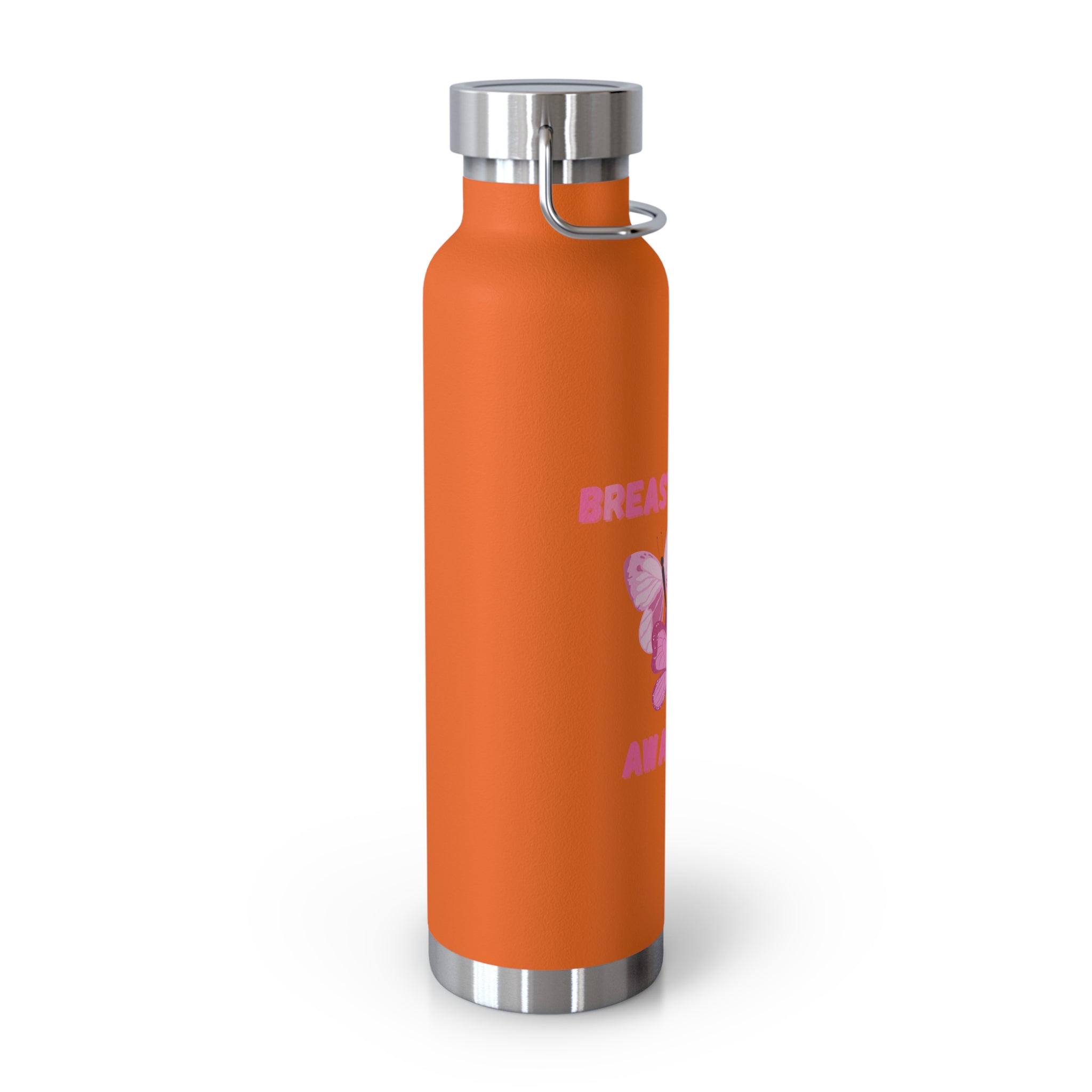 Butterfly Breast Cancer Awareness 22oz Insulated Water Bottle