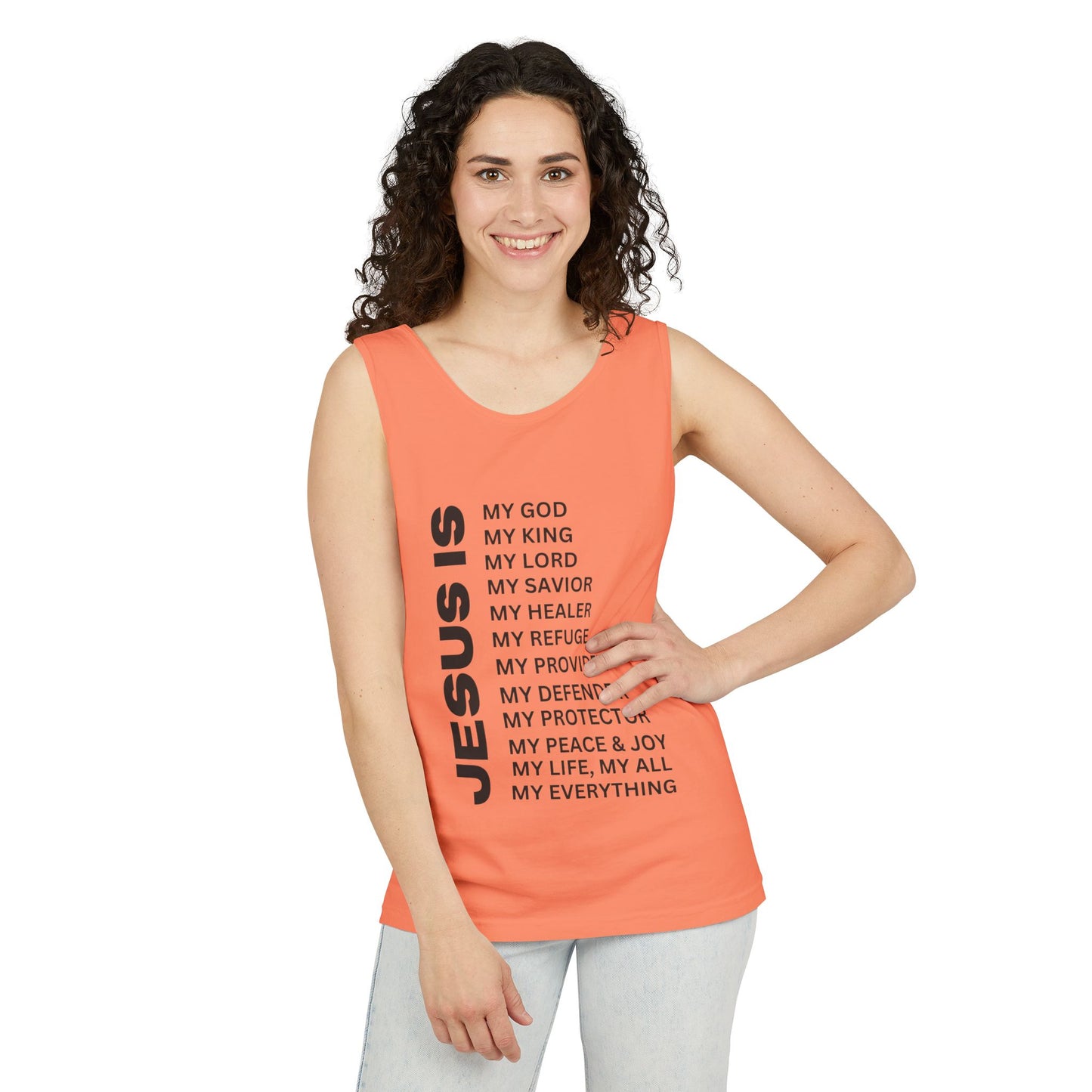Christian JESUS IS Tank - Black
