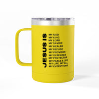 Christian Jesus Is 15oz Tumbler - Black