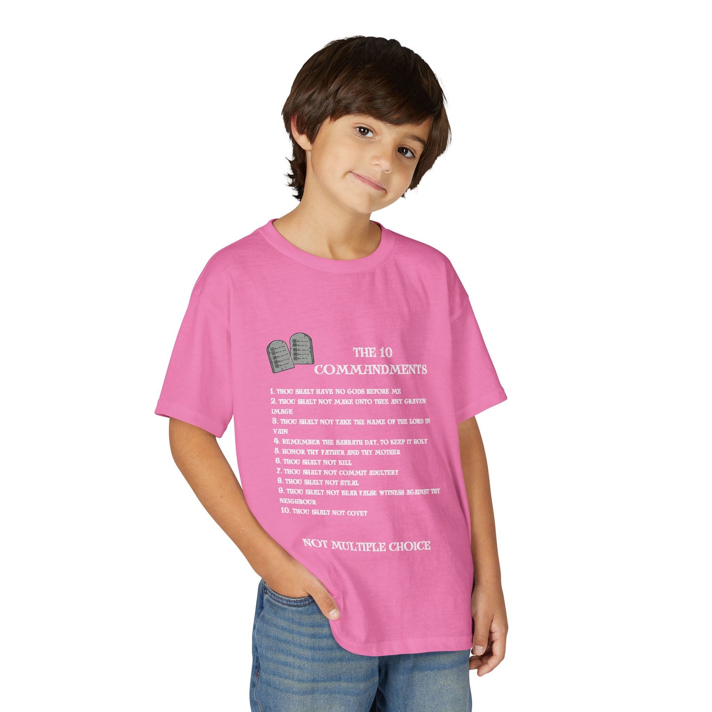 10 Commandments Youth T-shirt - White