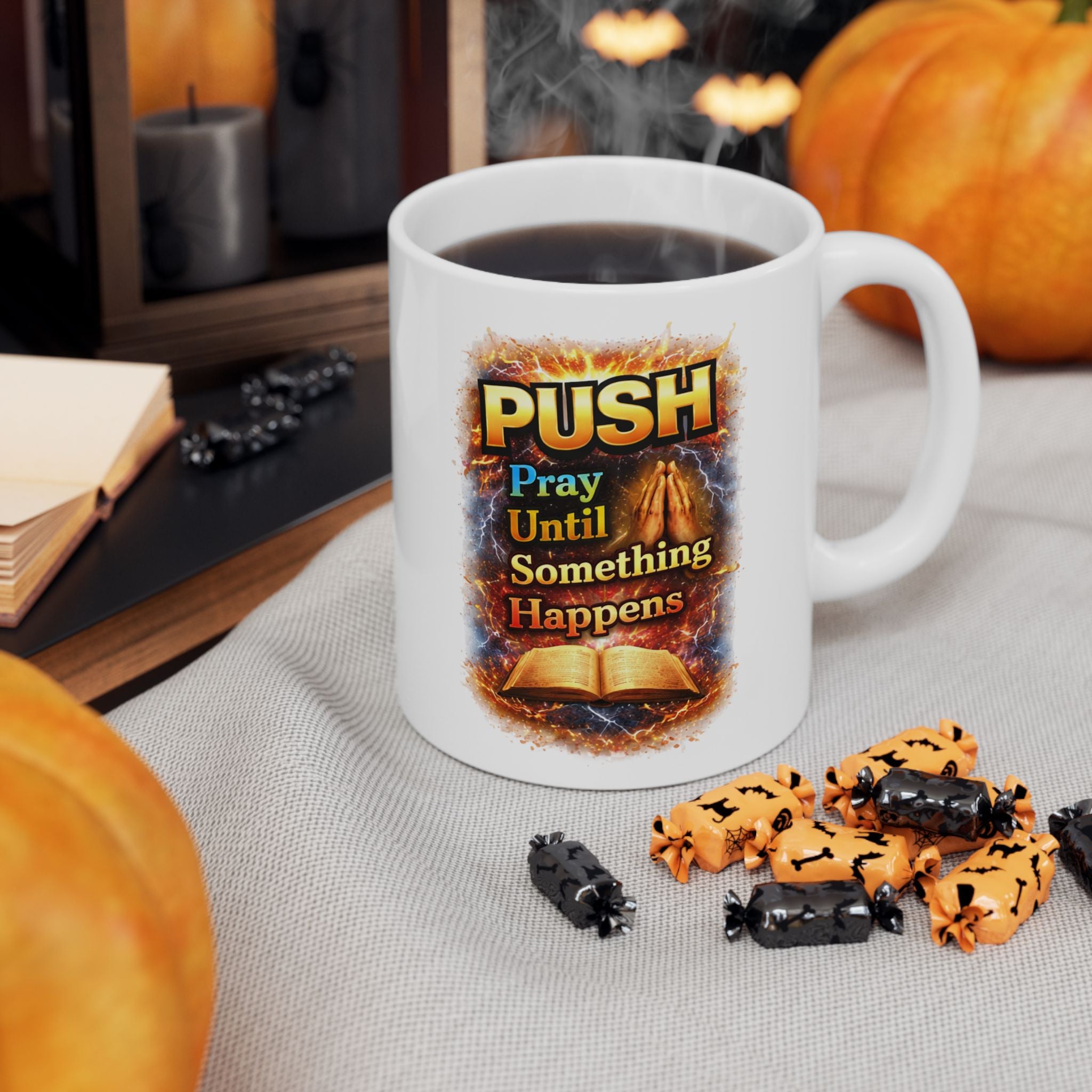 Push White Coffee Mug - Bible (11oz/15oz)