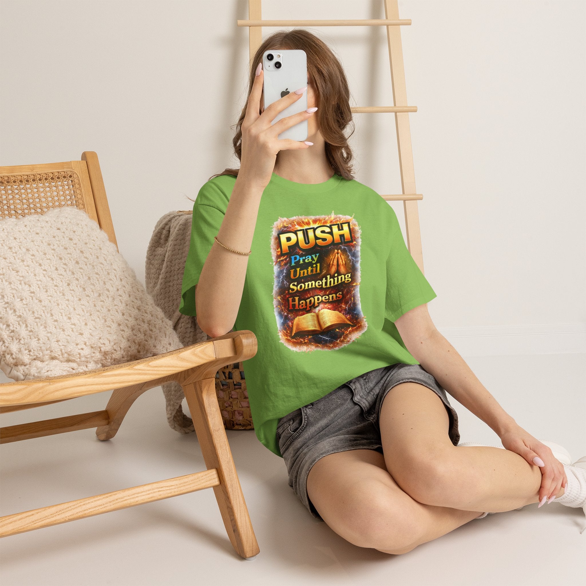 Push: Pray Until Something Happens T-Shirt — Bible 1