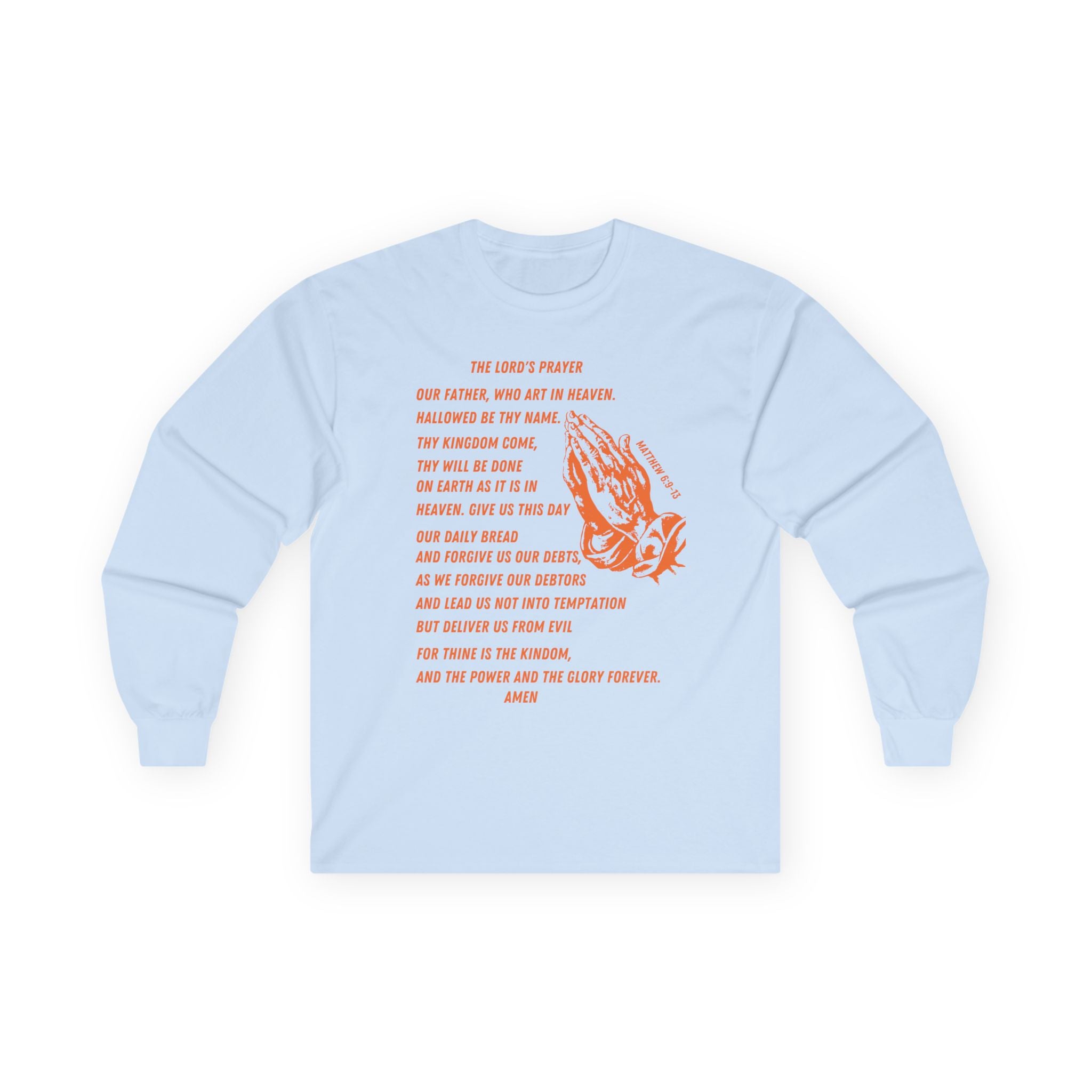 The Lord's Prayer Long Sleeve Tee - Orange