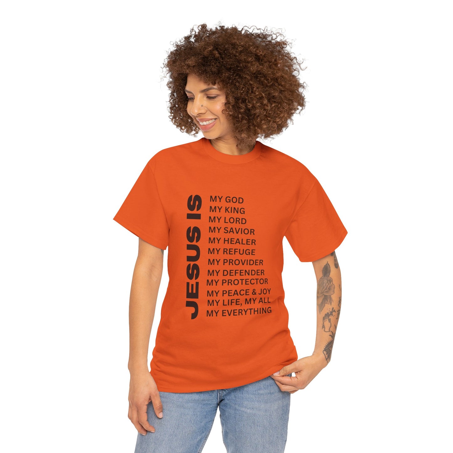 Christian JESUS IS T‑Shirt - Black