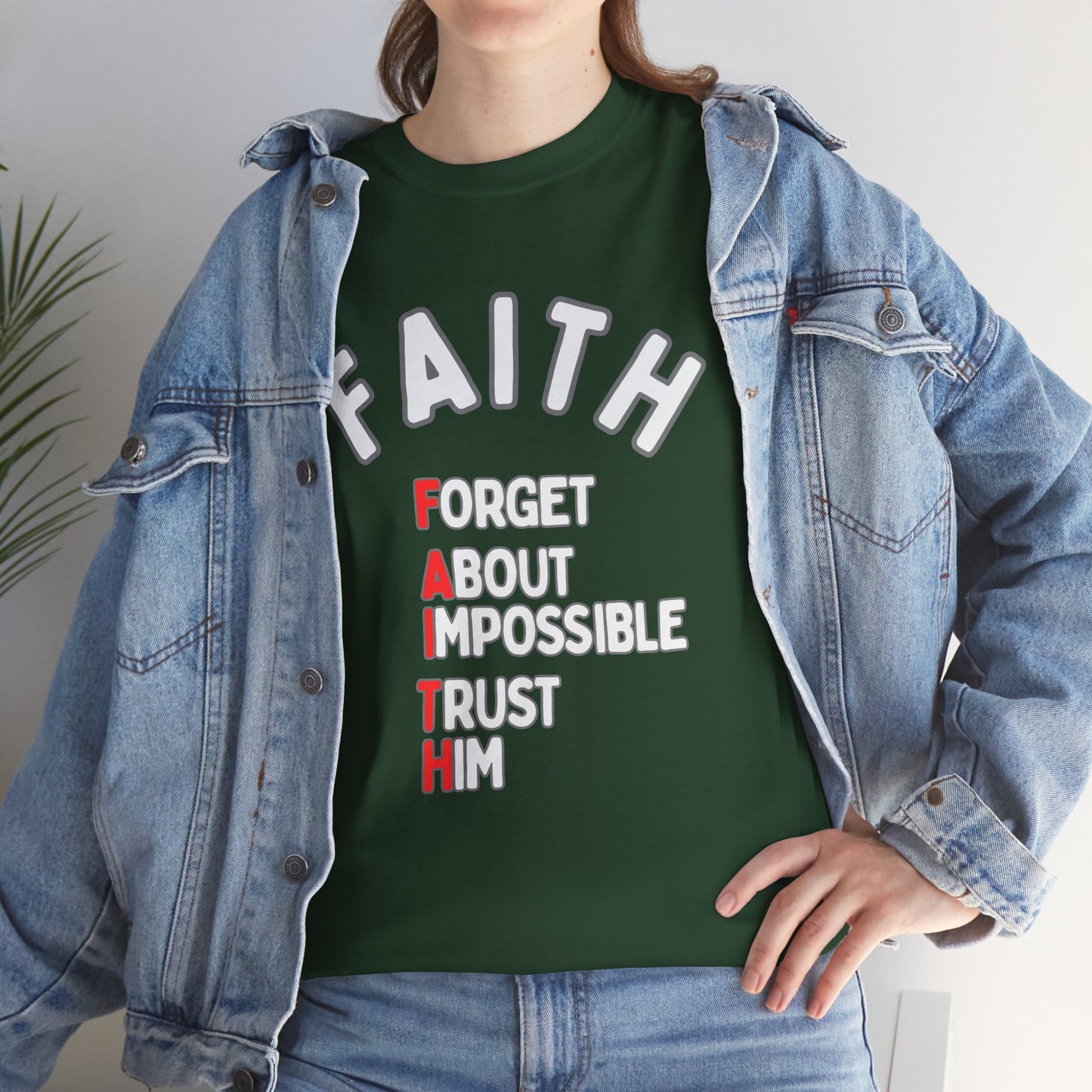 Faith T-Shirt "Forget About Impossible, Trust Him" Dark