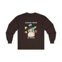 Autistic Mind At Work Long Sleeve Tee — White