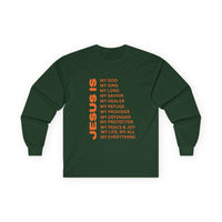 Christian JESUS IS Long Sleeve - Orange