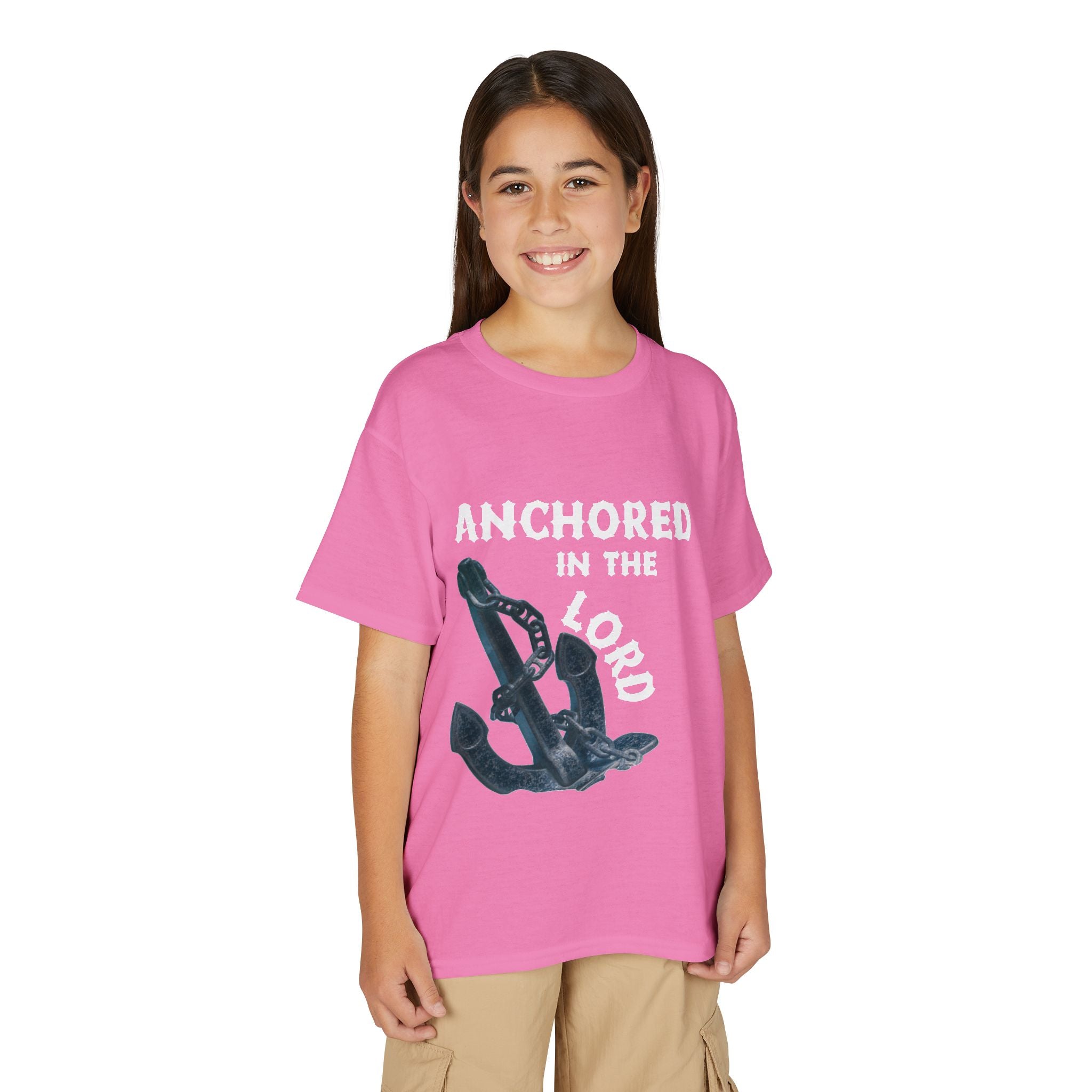 Anchored in the Lord Youth T-Shirt — White