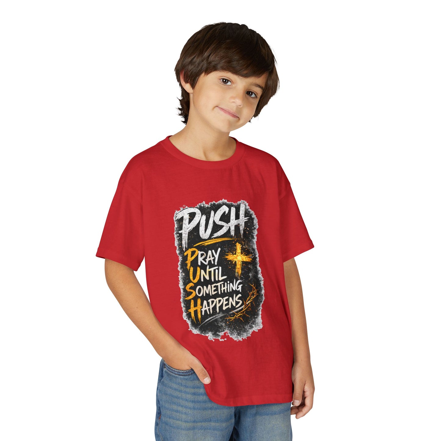 "Push: Pray Until Something Happens" Youth T-shirt