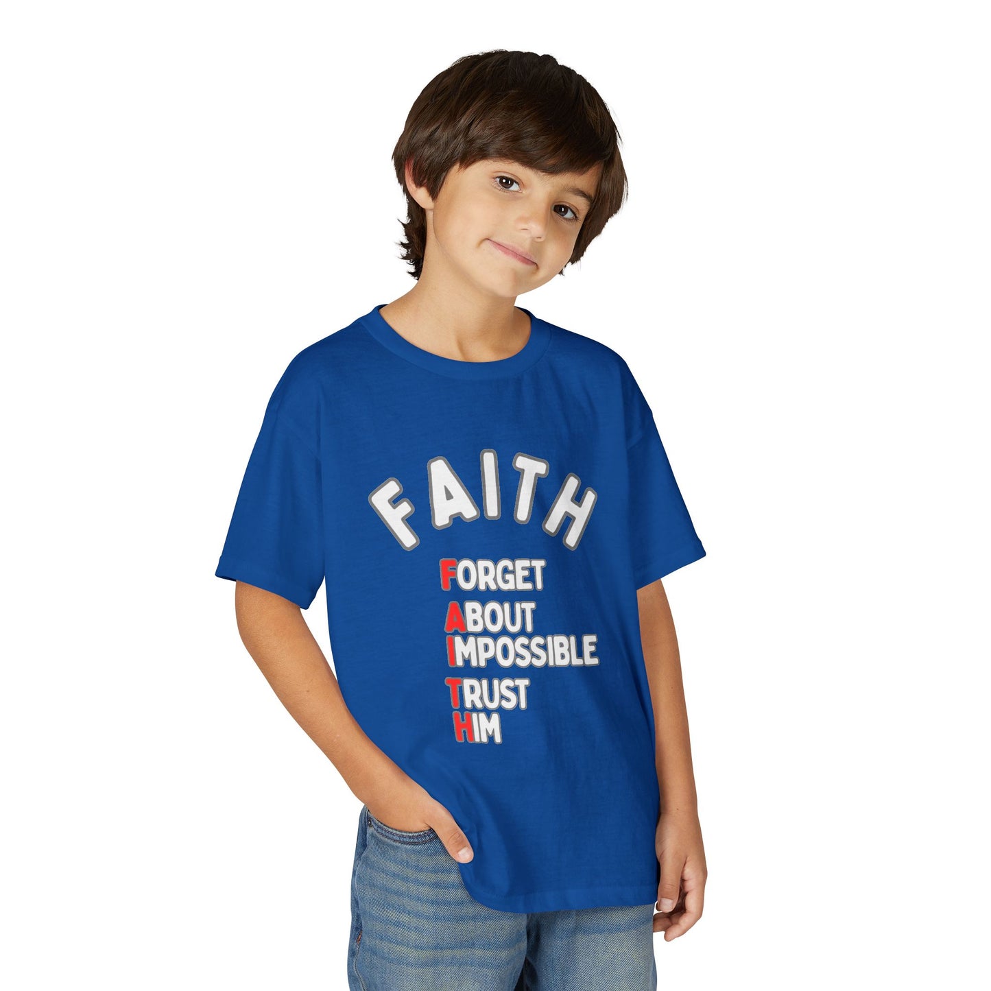 Forget About Impossible, Trust Him Youth Christian Tee