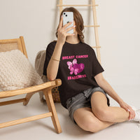 Breast Cancer Awareness Tee with Pink Butterfly & Ribbon