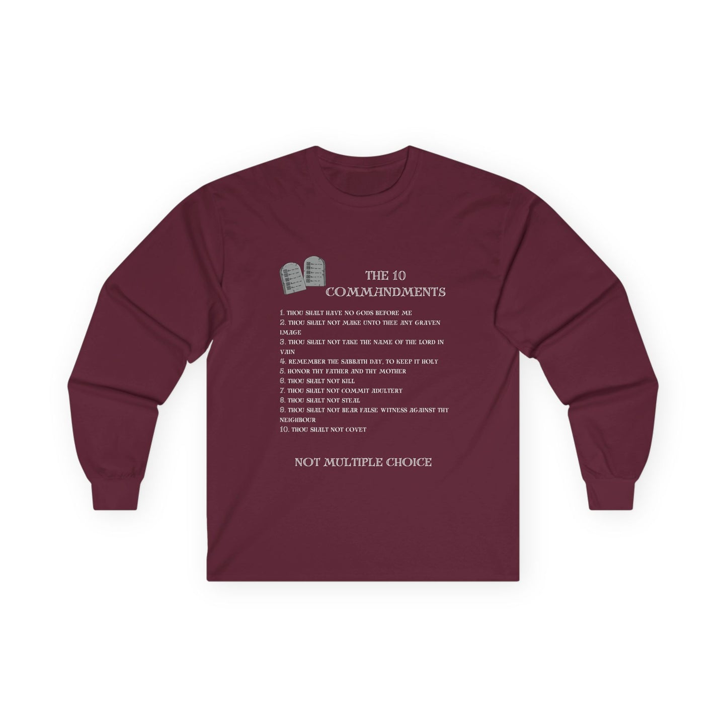 10 Commandments Long Sleeve - White