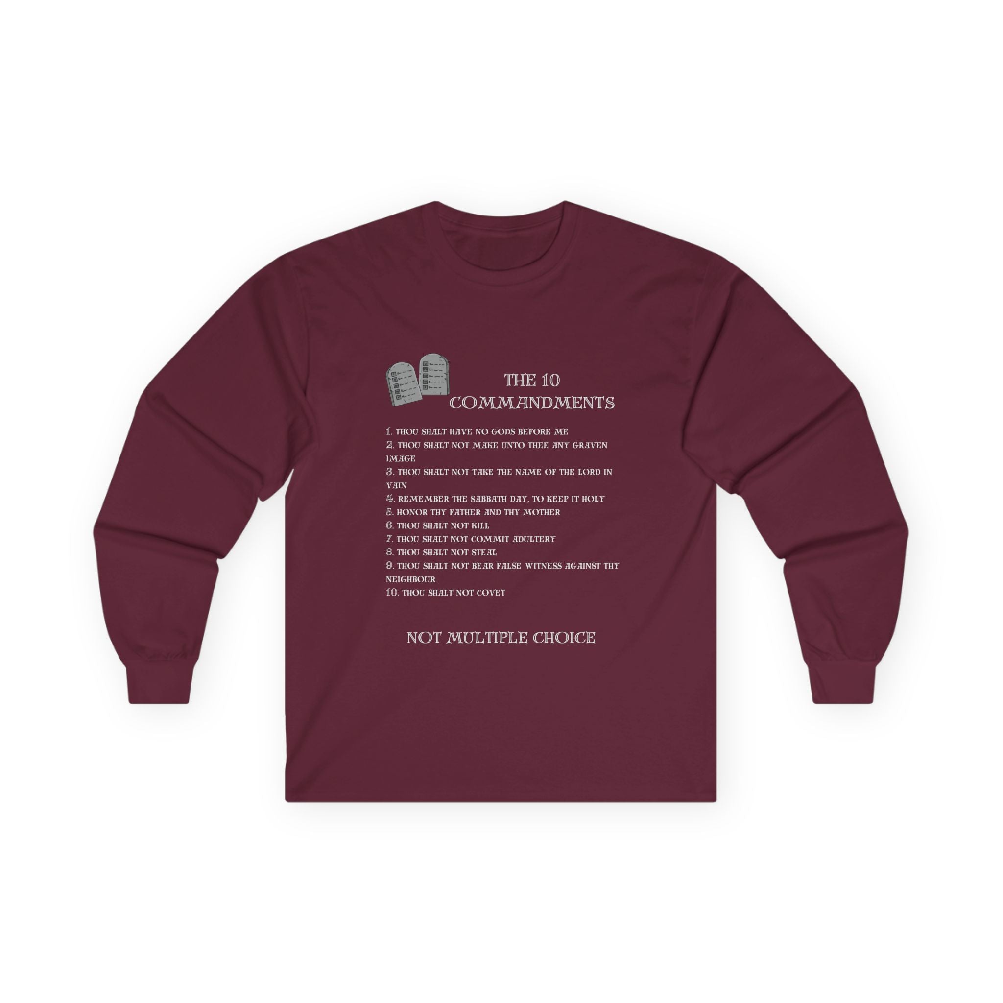 10 Commandments Long Sleeve - White