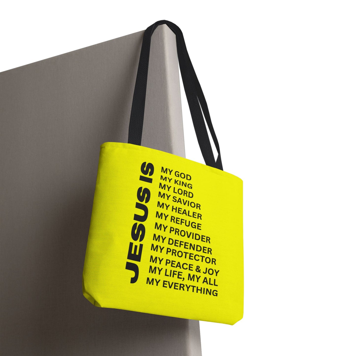 Christian JESUS IS Tote Bag - Yellow