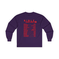 Bible Emergency Numbers Long Sleeve Tee - Red