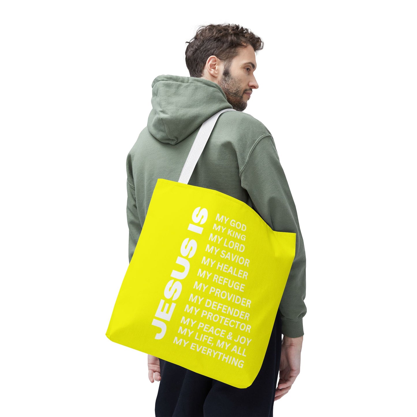 Christian JESUS IS Tote Bag - Yellow