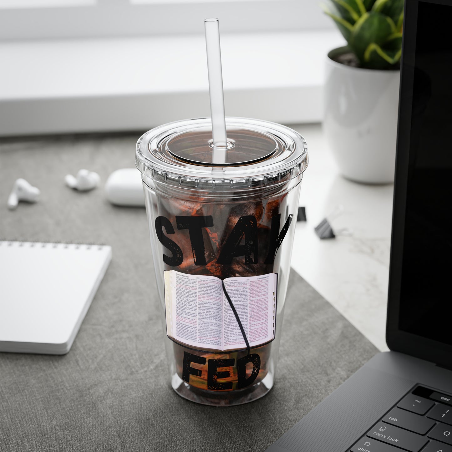 Stay Fed 16oz Tumbler with Straw