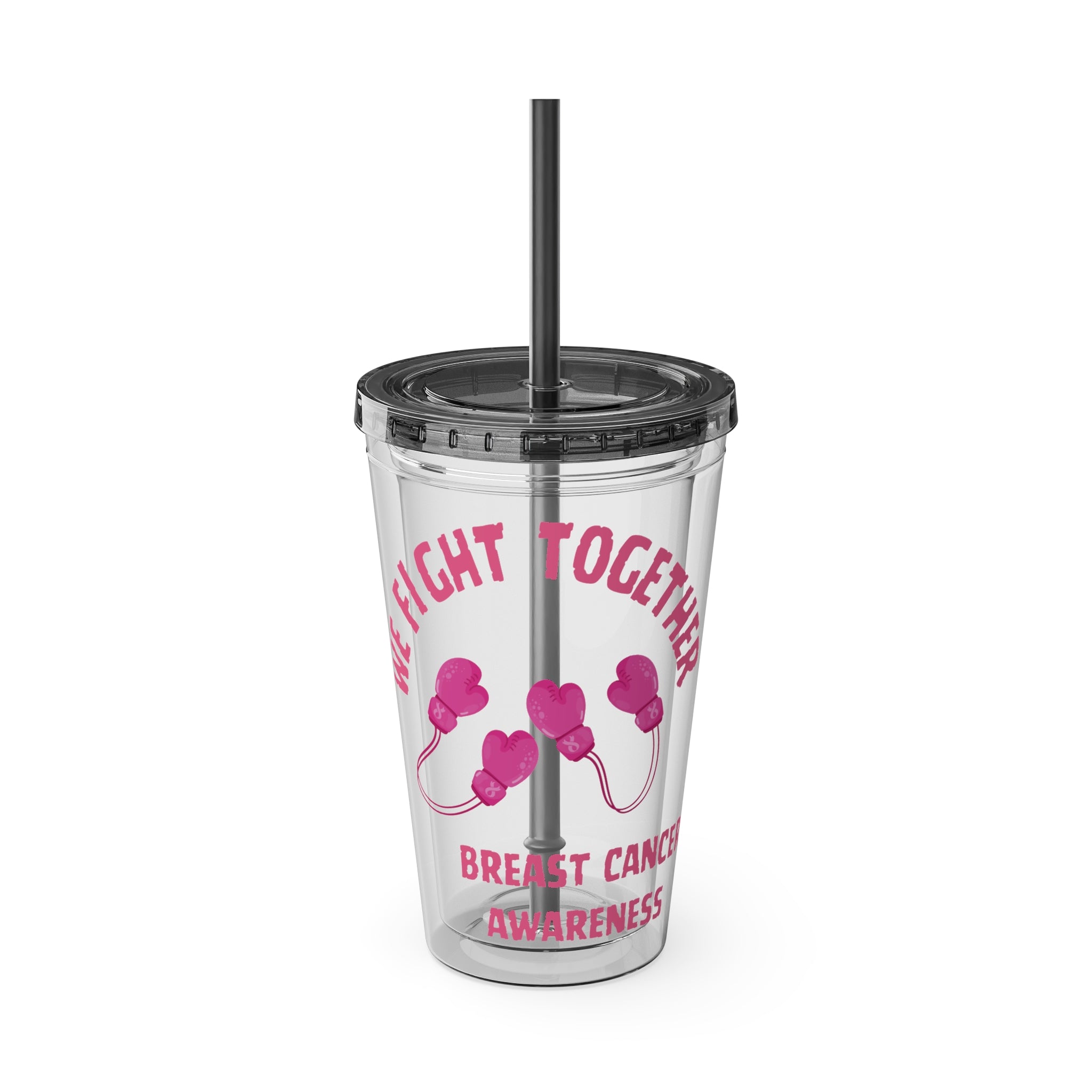 "We Fight Together" 16oz Tumbler with Straw Cup