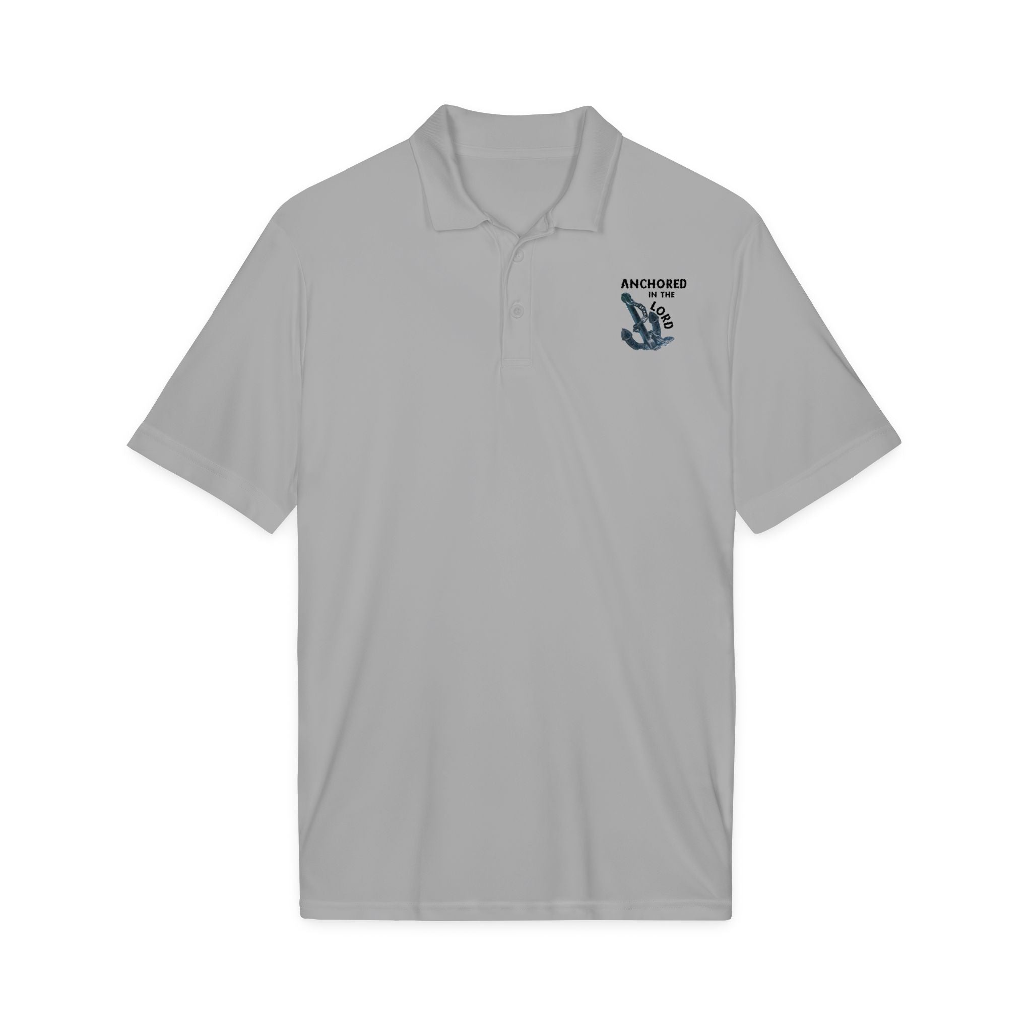 Anchored In The Lord Polo - Black