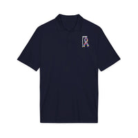 Autism Puzzle Ribbon Polo - White