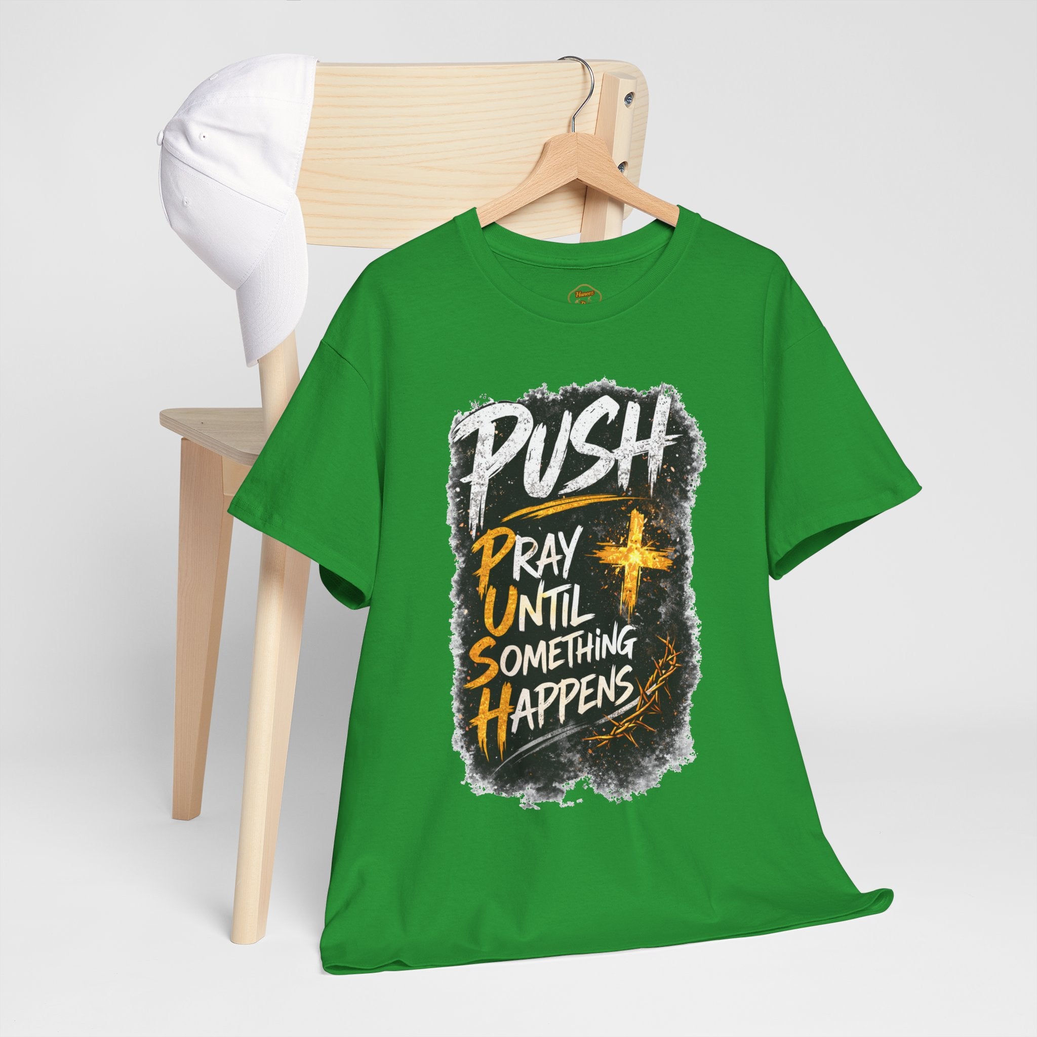 PUSH Pray Until Something Happens Christian T-Shirt  - 2