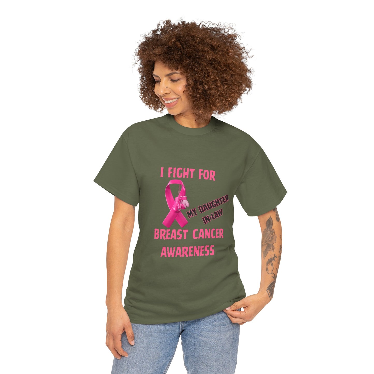 I Fight For My Daughter In-Law Pink Ribbon Tee
