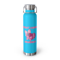 Butterfly Breast Cancer Awareness 22oz Insulated Water Bottle