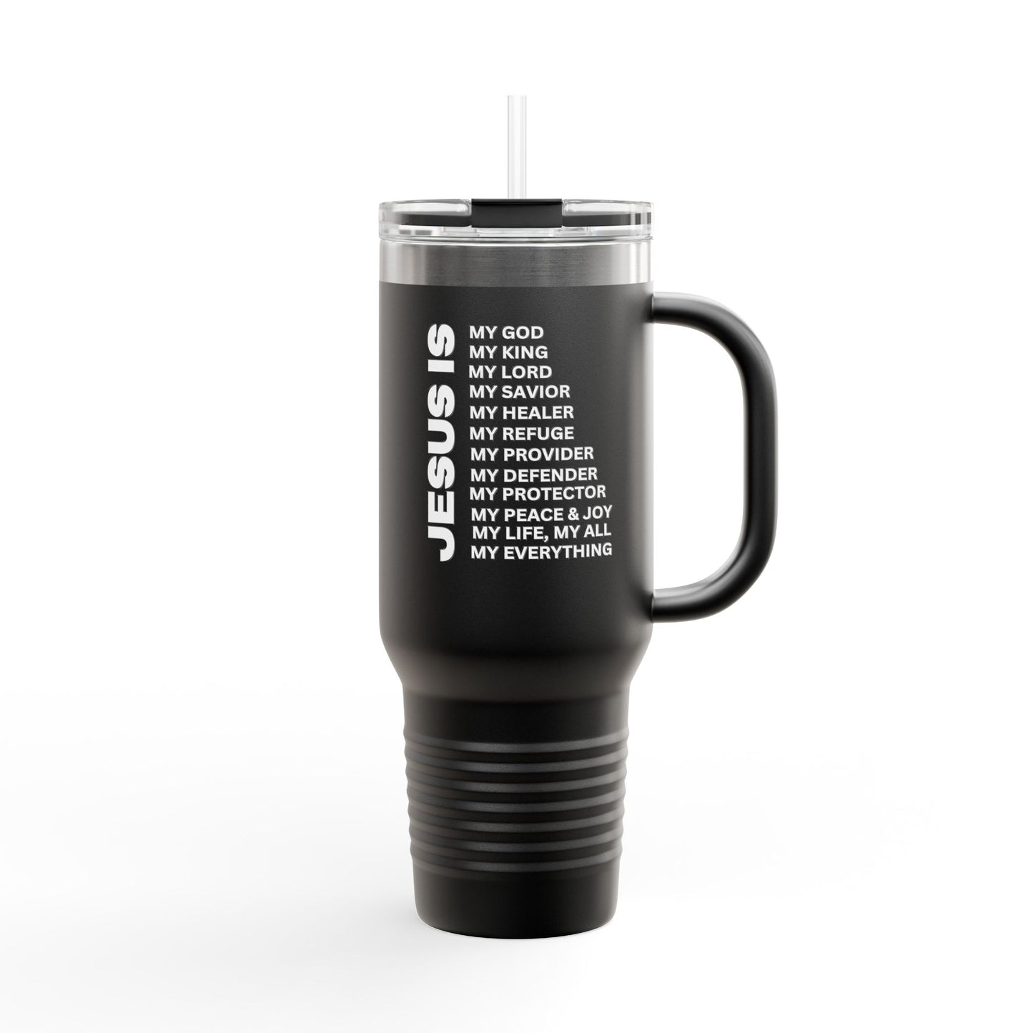 Christian JESUS IS Insulated Travel Mug, 40oz White