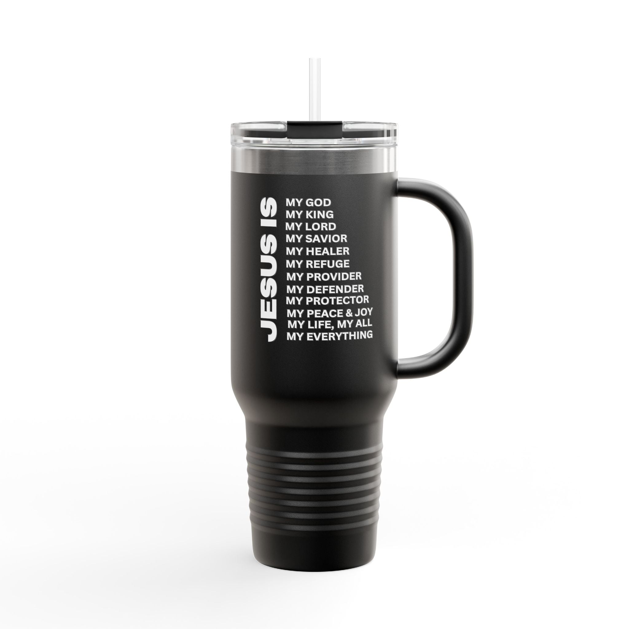 Christian JESUS IS Insulated Travel Mug, 40oz White