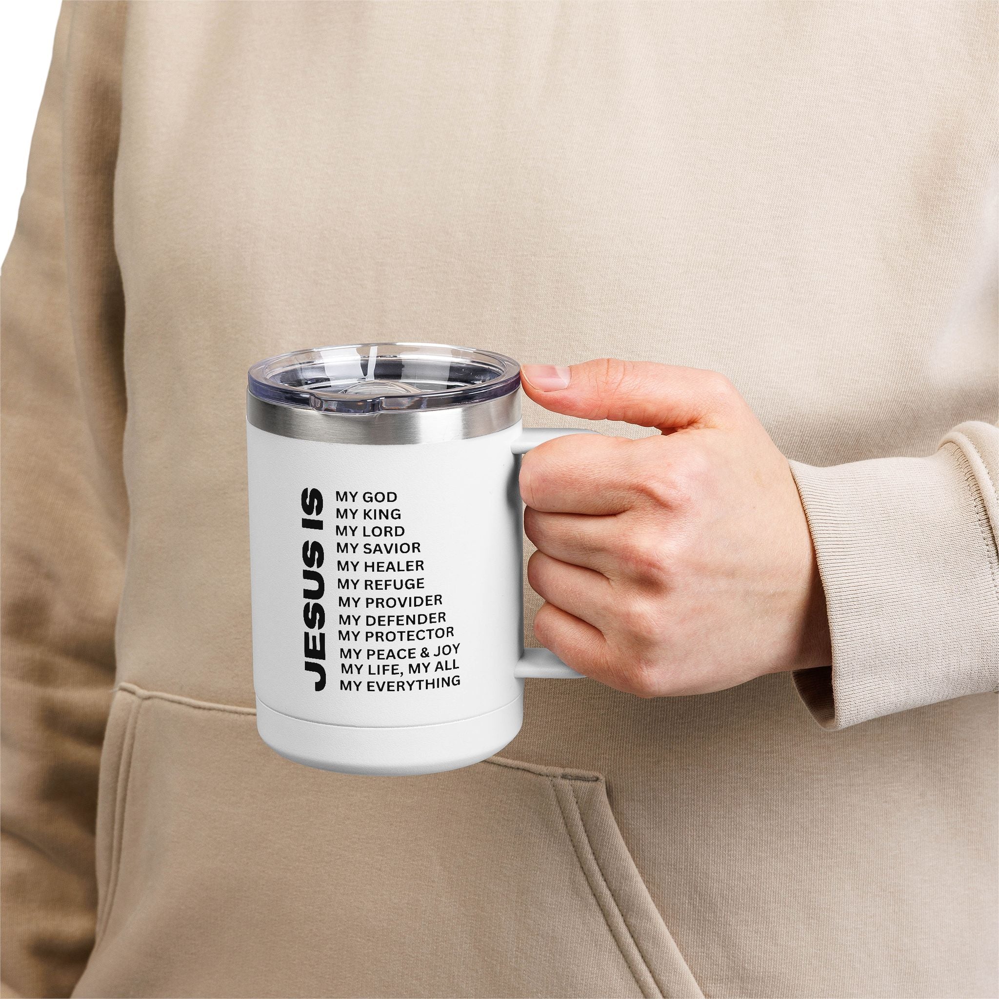 Christian Jesus Is 15oz Tumbler - Black