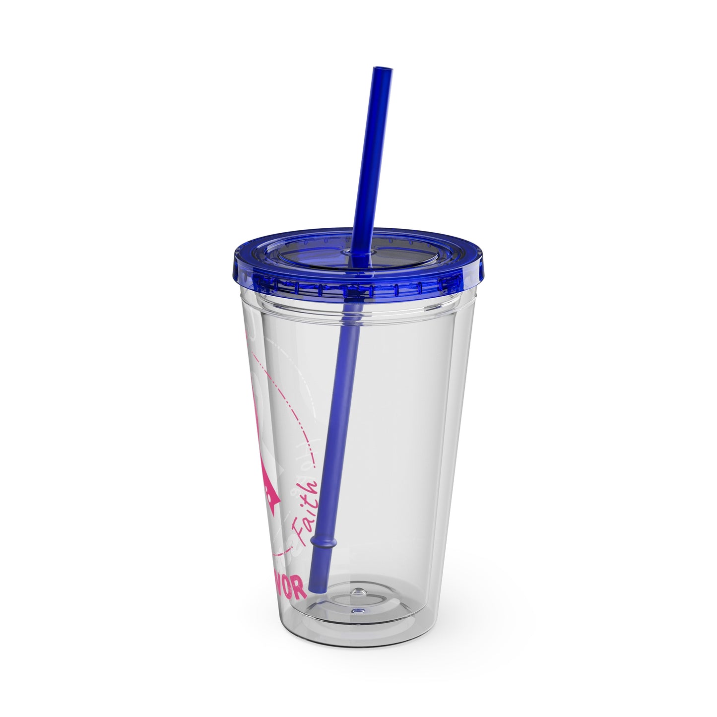 Breast Cancer Survivor 16oz Tumbler with Straw