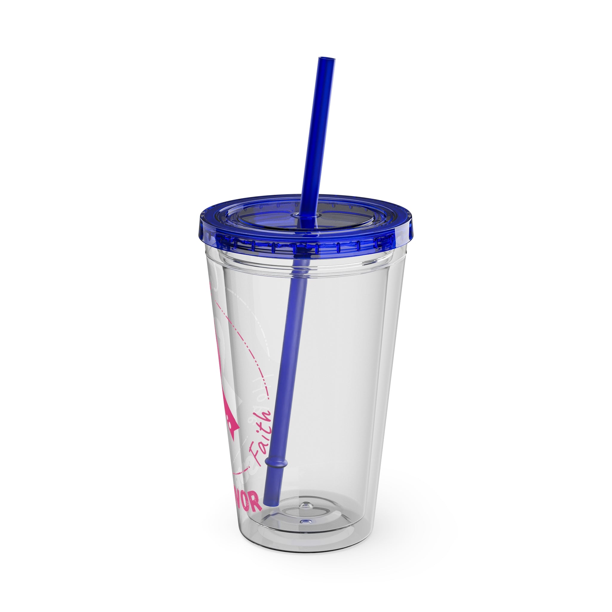 Breast Cancer Survivor 16oz Tumbler with Straw