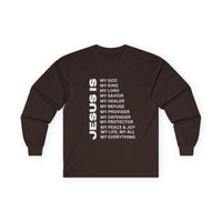Christian JESUS IS Long Sleeve - White