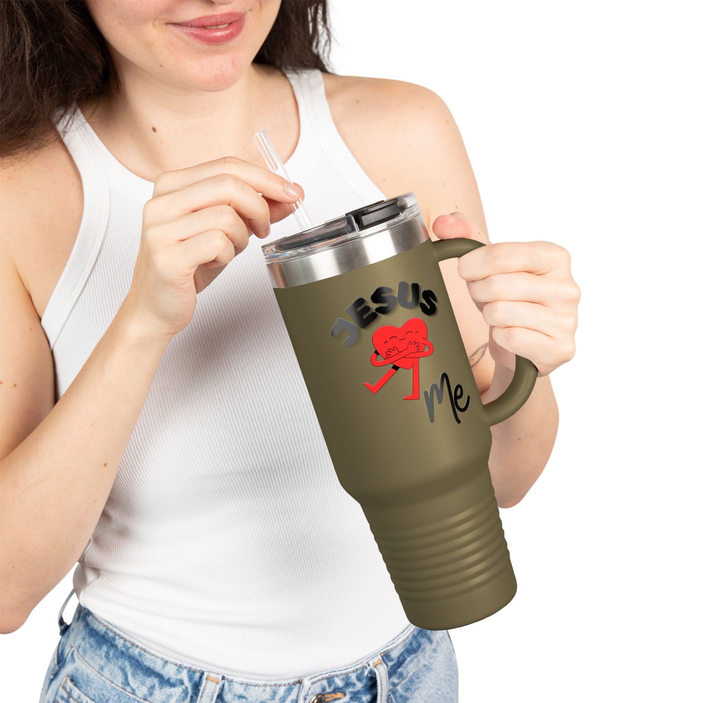 Jesus Loves Me Insulated Travel Mug, 40oz