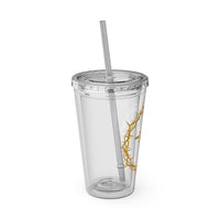Jesus Crown of Thorns 16oz Tumbler with Straw