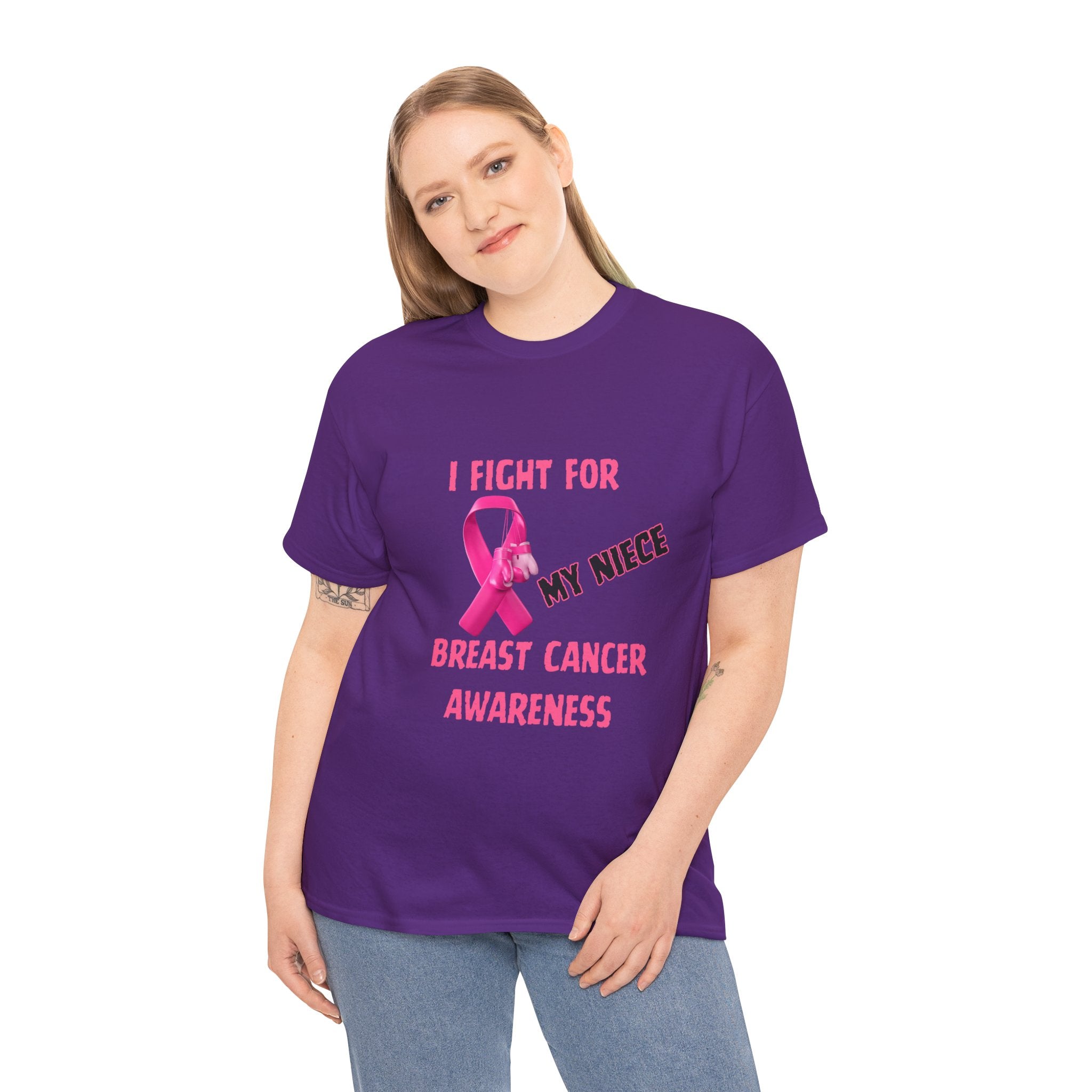 I Fight for My Niece Pink Ribbon T-Shirt