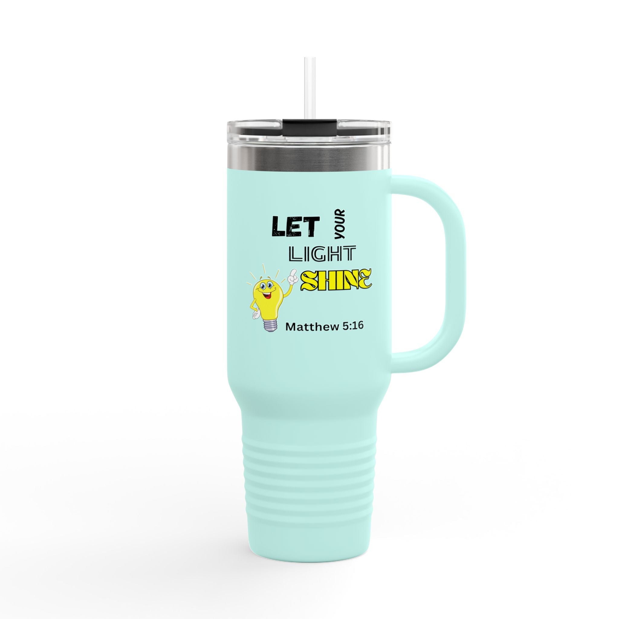 Let Your Light Shine 40oz Insulated Travel Mug — Matthew 5:16